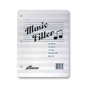  Ampad 26 175 10 Staves Music Filler Paper   20 Sheet[s 
