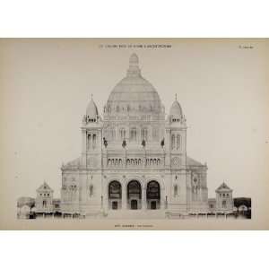  1902 Print 1878 Prix Rome Architect Blavette Cathedral 