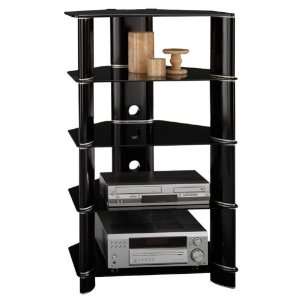   Bush Segments Audio Tower with Tempered Glass Shelves Furniture