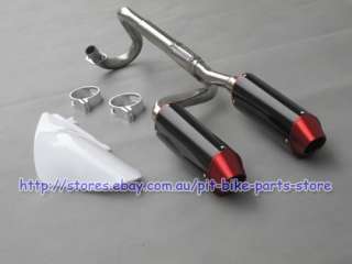 RED BIG BORE DUAL EXHAUST FOR CHINESE CRF50 PIT BIKES A  