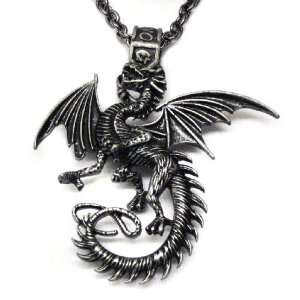  Gothic Pewter Flying Dragon Nacklace Toys & Games