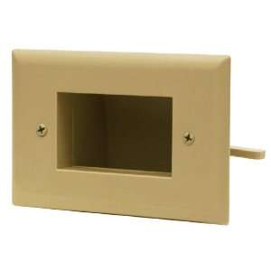 DataComm 45 0008 IV Easy Mount Recessed Low Voltage Cable Plate (Ivory 