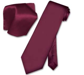 BIAGIO SILK EGGPLANT PURPLE NeckTie & Handkerchief Tie  