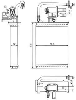   Radiateur de chauffage Fiat Ducato 1.9 D 6/85 