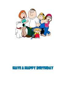 PERSONALISED FAMILY GUY RUDE FUNNY BIRTHDAY CARD  