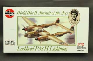NOS Plastic Model Kit Plane AIRFIX WWII Lockheed P38 H Lightning 172 