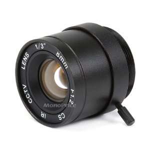  1/3 Inch 8mm IR F1.2 Fixed Iris CS Mount Lens