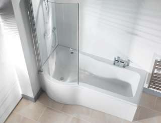 1700mm P Shape Bath Bathroom Suite, Ravina WC & Basin  