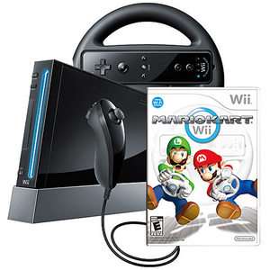 Nintendo Wii Mario Kart Pack Black Console PAL 0045496342920  