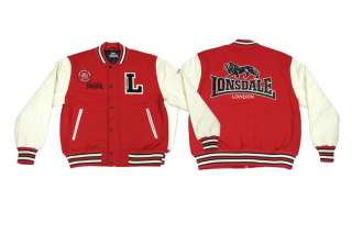 LONSDALE Baseball Jacket Oxford   Dark Red  