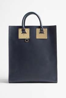 Sophie Hulme  Large Leather Tote Bag With Gold Plated Hardware by 