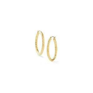   and Diamond Cut Inside Out Hoop Earrings 14K Gold 30mm cz earrings