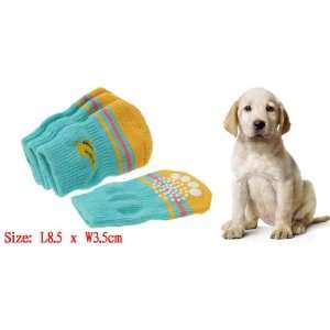 Pet Dog Puppy Doggle Doggie Nonskid Knitted Socks with Banana Pattern 