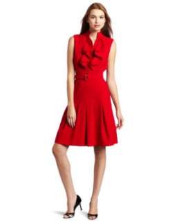  Calvin Klein Womens Ruffle Front Dress Clothing