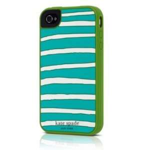   Design Kate Spade Horizontal Stripe Case for iPhone 4 Green 019860