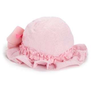  Mud Pie Baby Little Princess Seersucker Sun Hat, Pink, 0 