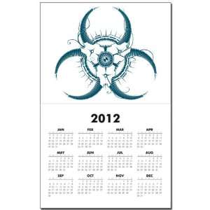 Calendar Print w Current Year Biohazard Symbol