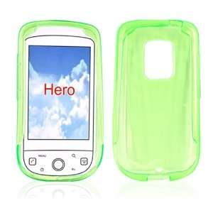  for Sprint HTC Hero Crystal Skin Case Clear LIME GREEN 