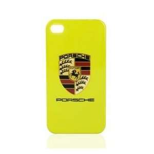  Designer Porsche Style Iphone 4 Hard Shell Case (Yellow 