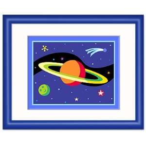   kids Out Of This World Planet framed print (dark blue)