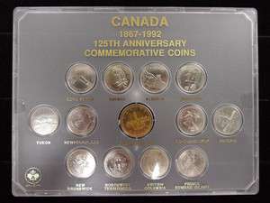 CANADA 1867 1992 125TH ANNIV. COMMEMORATIVE COIN SET  
