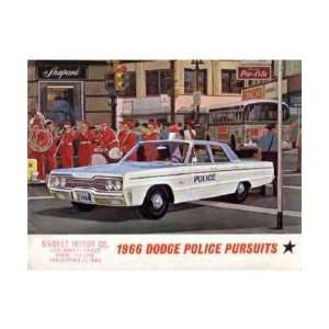 1966 DODGE POLICE CAR Sales Brochure Literature Book