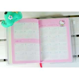 2012 Hello Kitty Schedule Book Weekly Planner Agenda w/ Zip Bag Face 