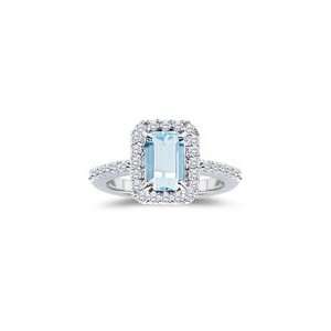   Cts Diamond & 4.20 Cts Aquamarine Ring in 18K White Gold 9.5 Jewelry