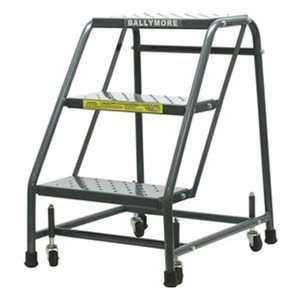   25L x 28.5H 10 DTS P Tread 3 Step Spring Load Caster Ladder w/oHR