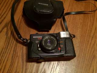 Konica C35 EF 35mm Camera w/ Hexanaon 38mm F2.8 ASA Lens & case 