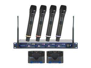     VocoPro UHF 5805 4 Channel Rechargeable Wireless Microphone System