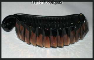 large black acrylic hair clip ponytail holder great for thick hair or