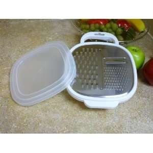   Steel Grater Slicer with Plastic Storage Container