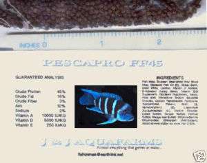 FF45b African cichlid 11# float fish food 45% 1/16 tetra angel discus 