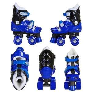 com Ultra Wheels Quad Beginner Roller Skates   Blue Streak Adjustable 