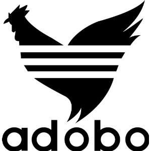  Adobo Sticker Decal Black 2 Pack 