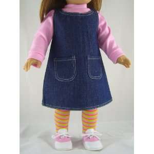   Jumper, Top, Tights, Shoes fits American Girl Dolls 