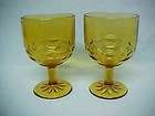 amber thumbprint goblets  