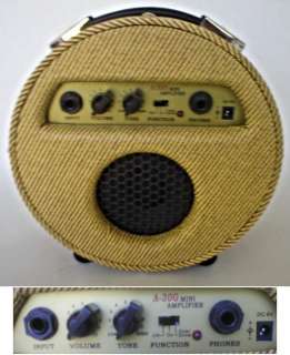 US BLUES ROUND BATTERY POWERED TWEED GUITAR AMP [2892]  