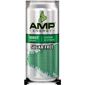  16 Pack   Amp Energy Boost Original Sugar Free   16oz 