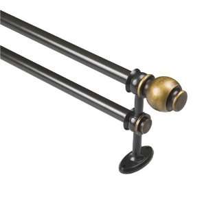  Maxwell Bronze Double Bracket Rod Set, 28 48L Decorative 