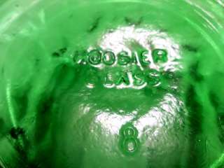 LOVELY Vintage Hoosier Glass #8 Green Crackle Glass Flower Vase  