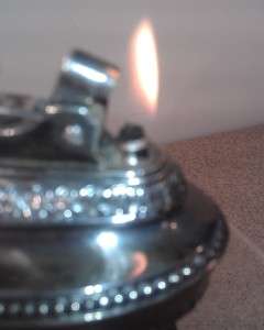 VINTAGE RONSON QUEEN ANNE TABLE LIGHTER SILVER PLATED  