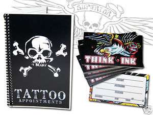 Tattoo Flash Appointment Book w/ Appointment Cards 50pk  