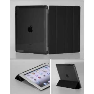   Smart Cover FRONT + Black Crystal Back Protector for Apple iPad 2 new