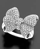    Sterling Silver Diamond Bow Ring (1/2 ct. t.w.) customer 