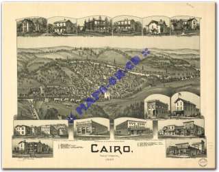1899 CAIRO WEST VIRGINIA Ritchie County WV USA MAP CD  