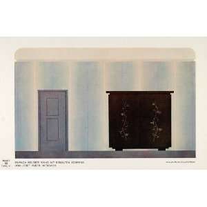  1932 Art Deco Painted Wardrobe Cabinet Armoire Print Josef 