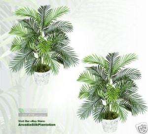 Two 3 Areca Artificial Palm Trees Silk Plants New 113  