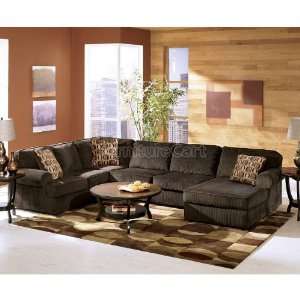 Ashley Furniture Vista   Chocolate Sectional Living Room Set 68404 sec 